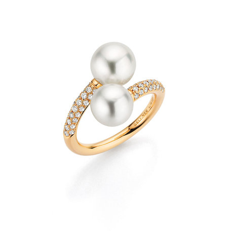 Prsten s diamanty a perlou Modern Classics