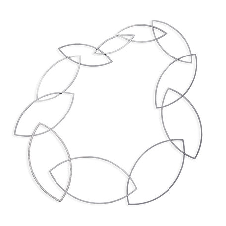 Náhrdelník platina s diamanty Pointed bow