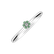 Prsten 14kt bílé zlato s diamantem a smaragdem Shiny Flower2