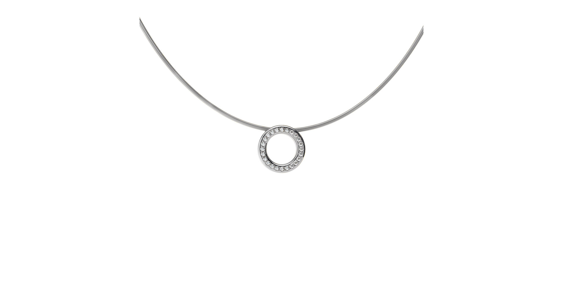 Přívěs platina s diamanty Satellite Orbit Pendant
