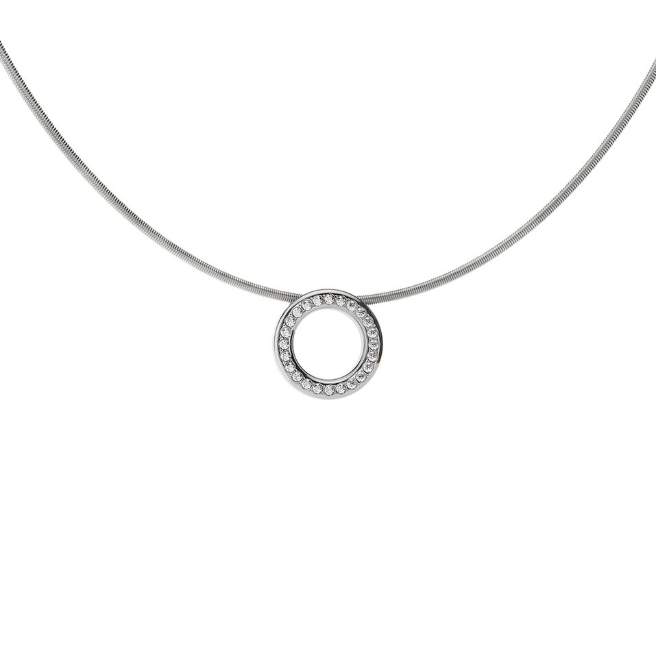 Přívěs platina s diamanty Satellite Orbit Pendant