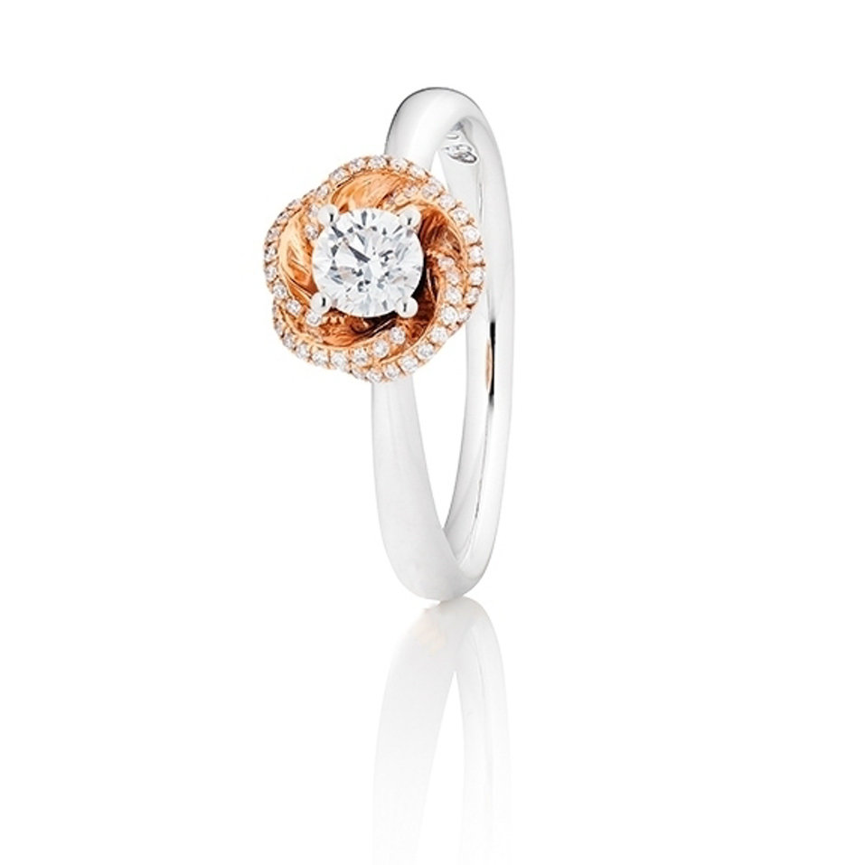 Prsten s diamantem Rose Dream