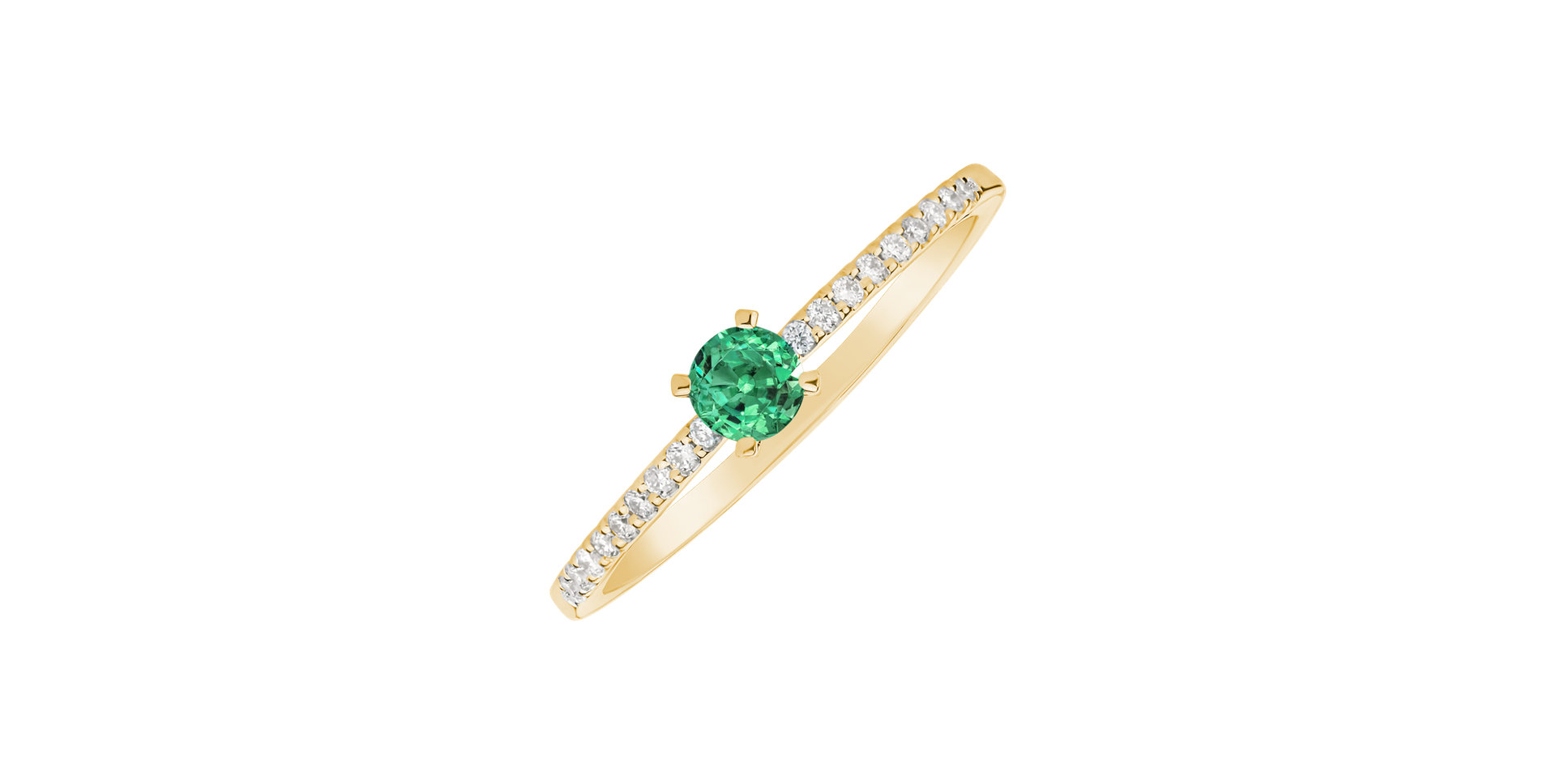 Prsten se smaragdem a diamanty Gem Simplicity