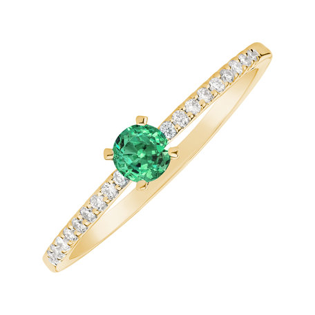 Prsten se smaragdem a diamanty Gem Simplicity