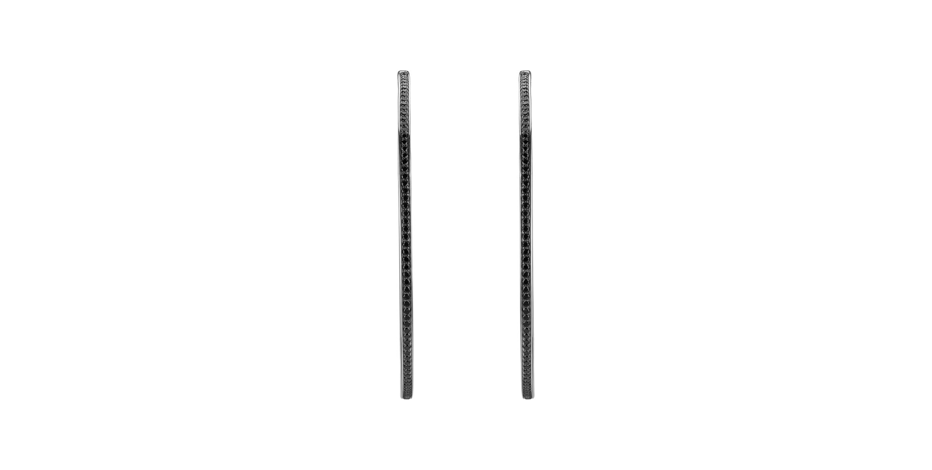 Náušnice s černými a bílými diamanty Sparkling Eclipse