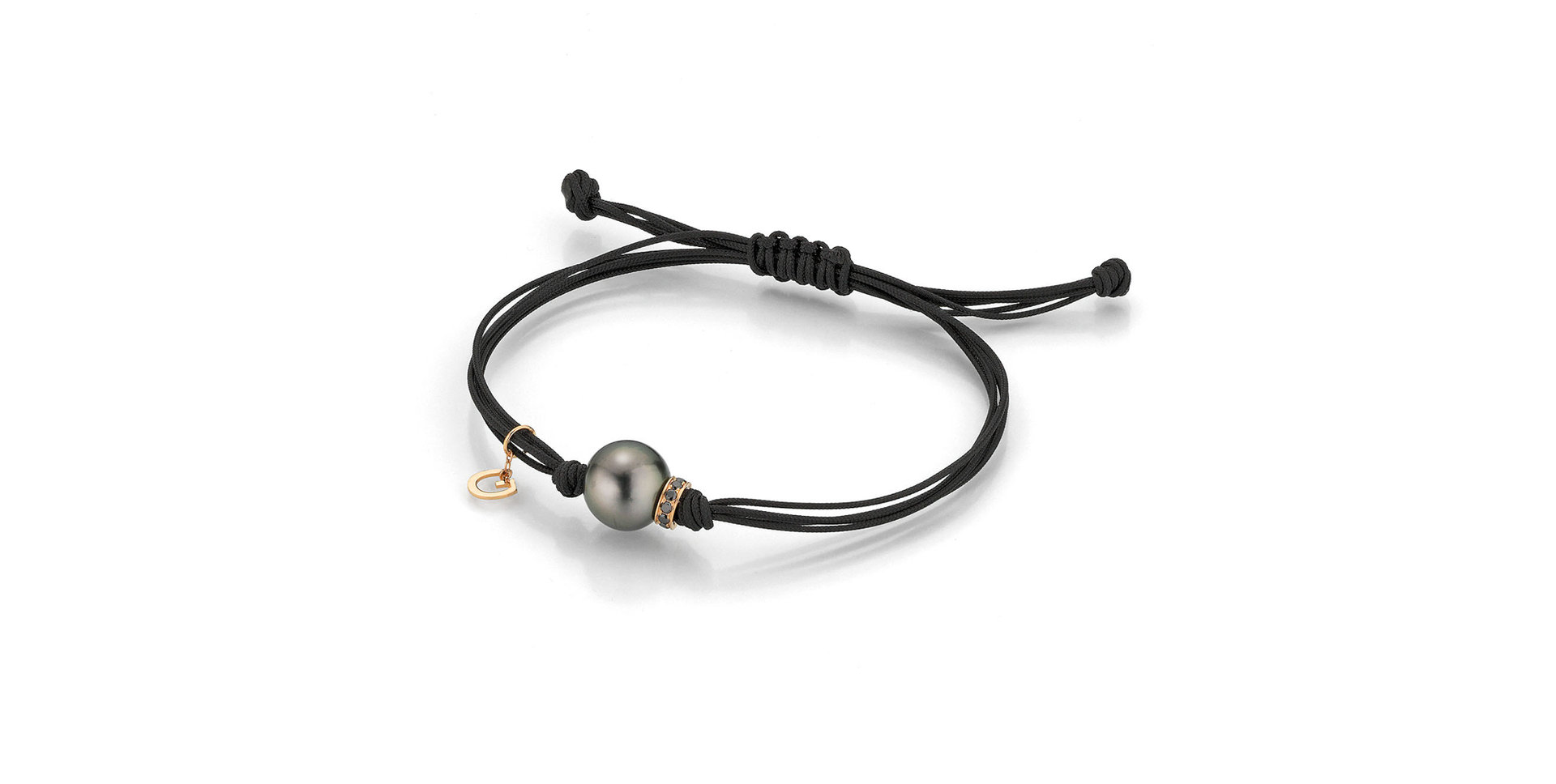 Náramek s mořskou černou tahitskou perlou a  diamanty Urban