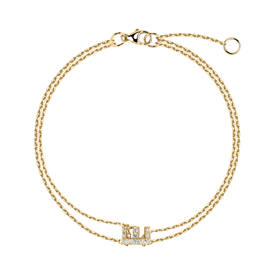 Náramek s diamanty Magic Letter