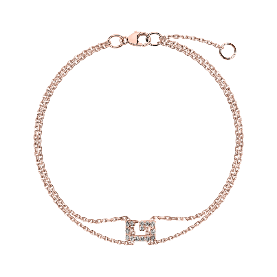 Náramek s diamanty Magic Letter