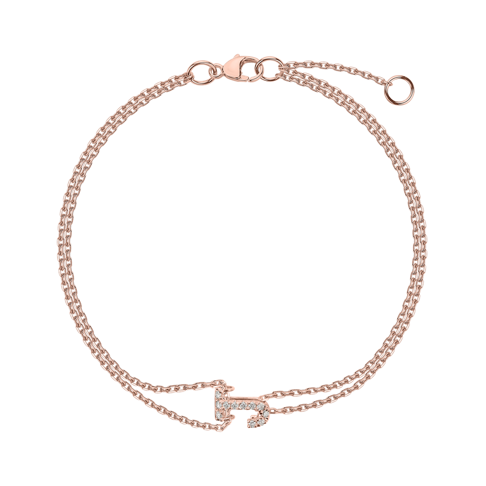 Náramek s diamanty Magic Letter