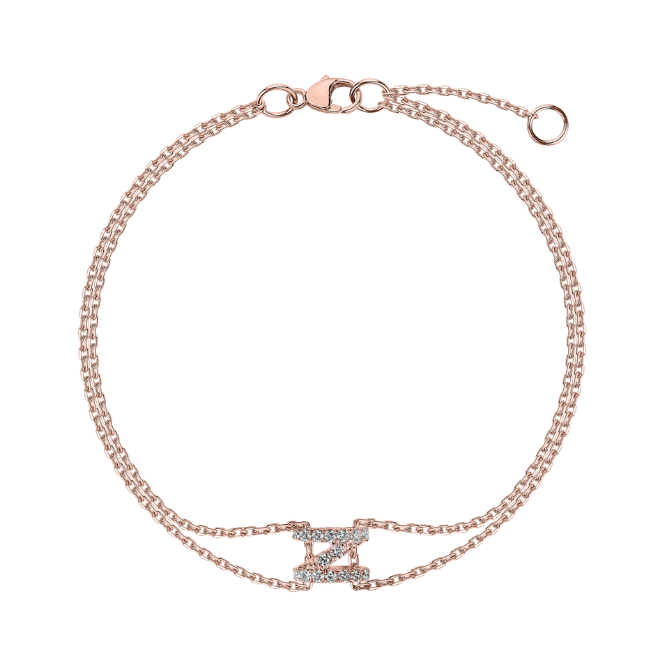 Náramek s diamanty Magic Letter