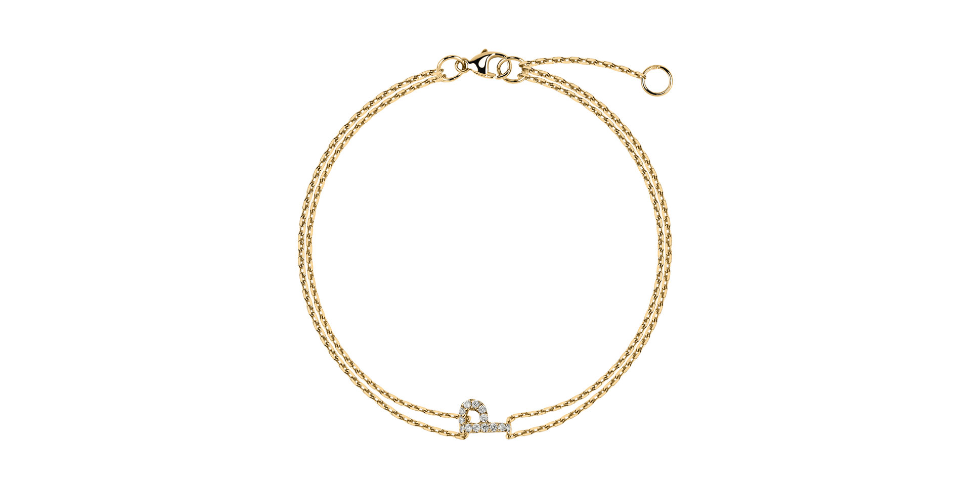 Náramek s diamanty Magic Letter