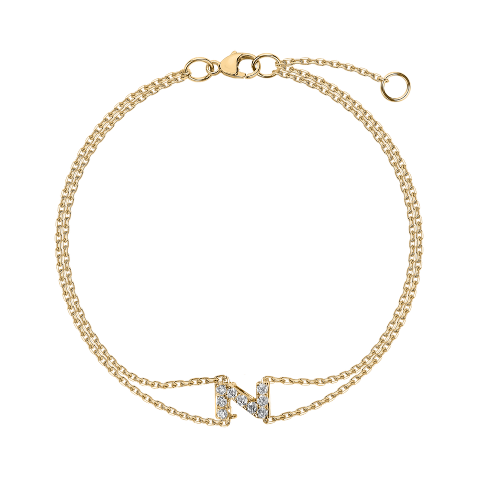 Náramek s diamanty Magic Letter