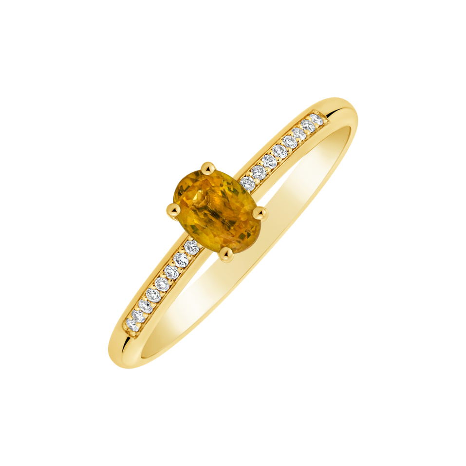 Prsten s diamanty a safírem Color Alchemy