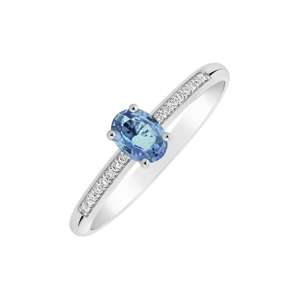 Prsten s diamanty a safírem Color Alchemy
