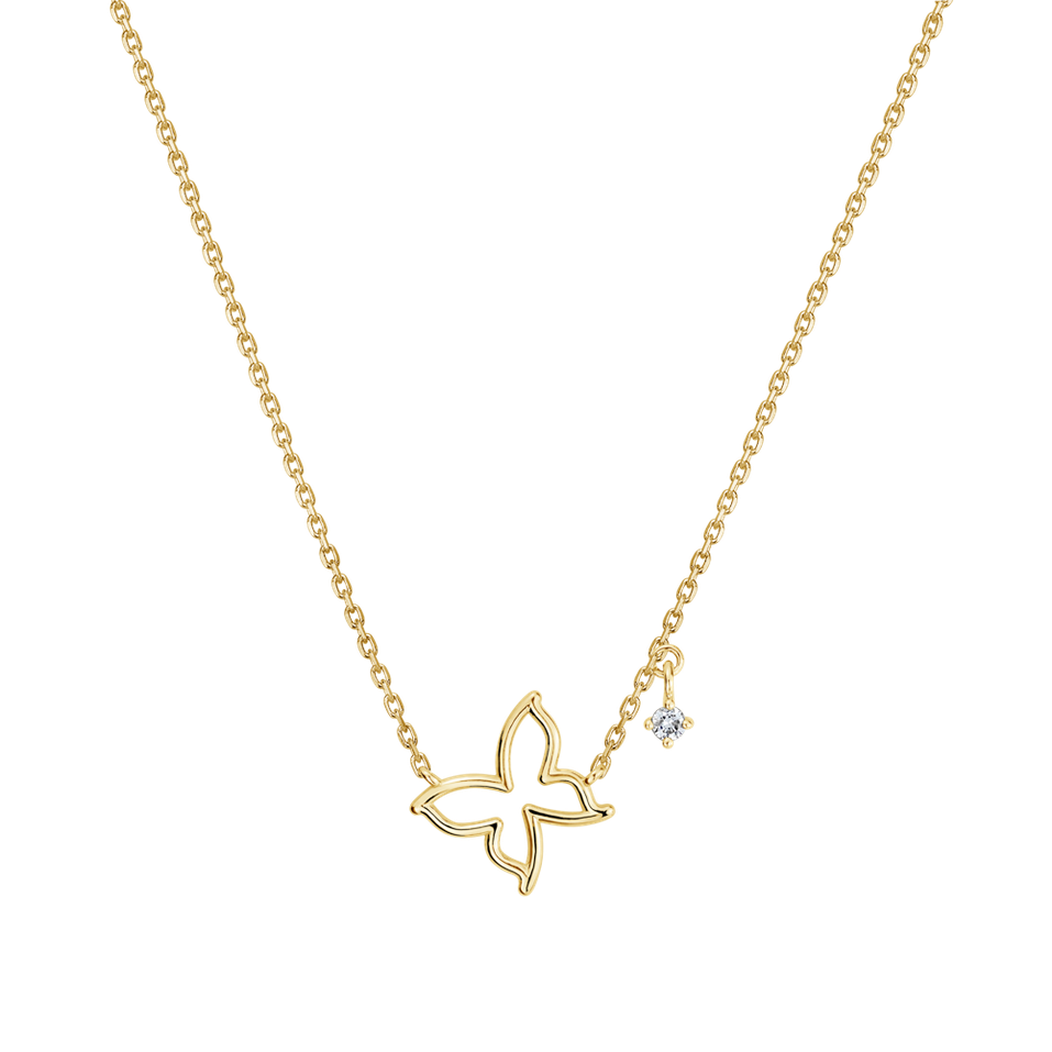 Náhrdelník s diamantem Butterfly’s Shadow