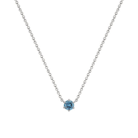 Náhrdelník 14kt bílé zlato s diamantem Essential Drop