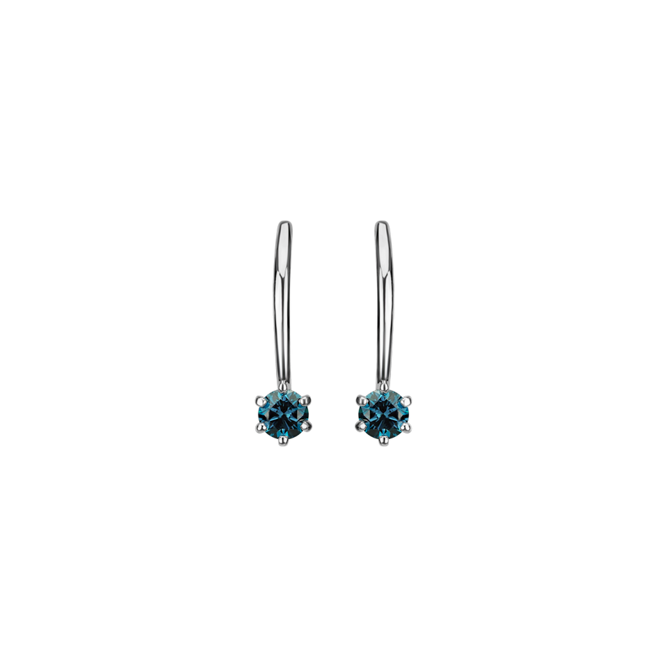 Náušnice 14kt bílé zlato s diamantem Everyday Glow