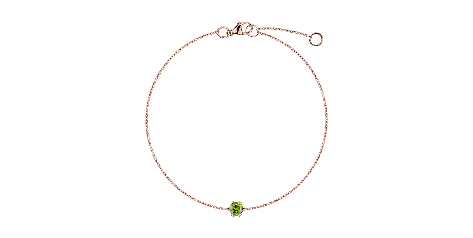 Náramek se zeleným diamantem Essential Shine