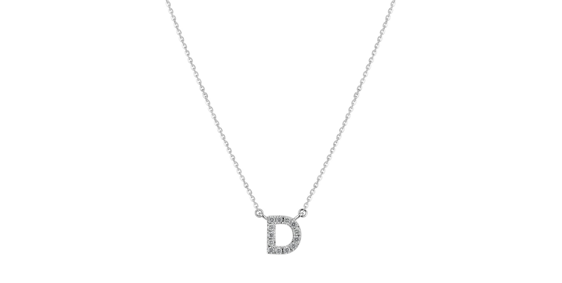 Náhrdelník s diamanty Shiny Alphabet