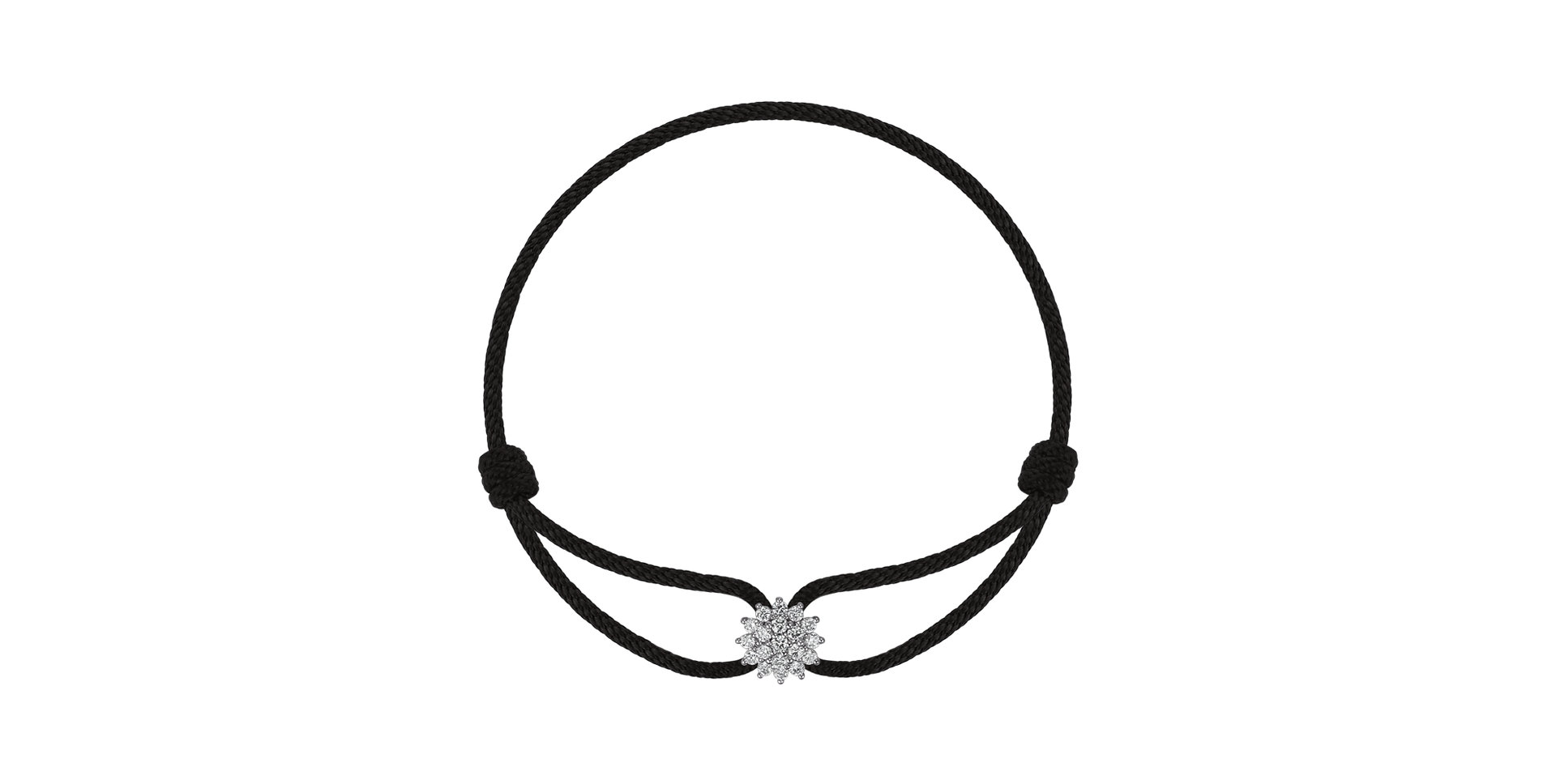 Náramek 14kt bílé zlato s diamantem Delicate Star