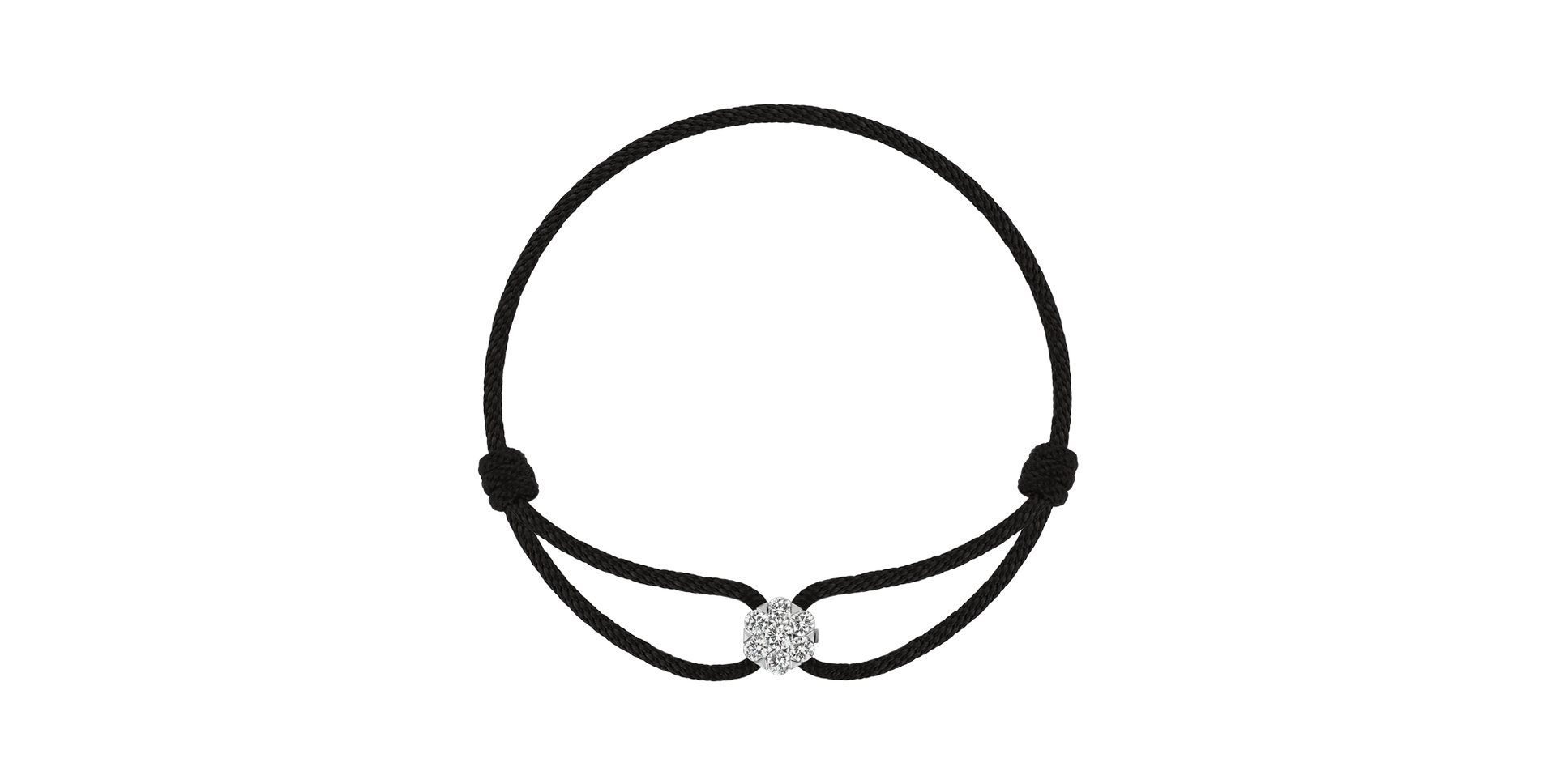 Náramek 14kt bílé zlato s diamantem Stormy Light