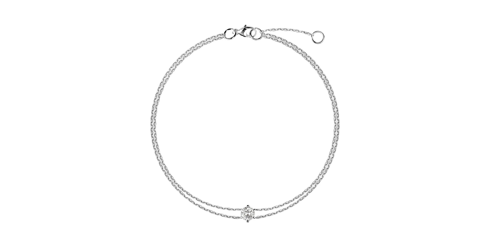 Náramek 14kt bílé zlato s diamantem Starlit Symphony