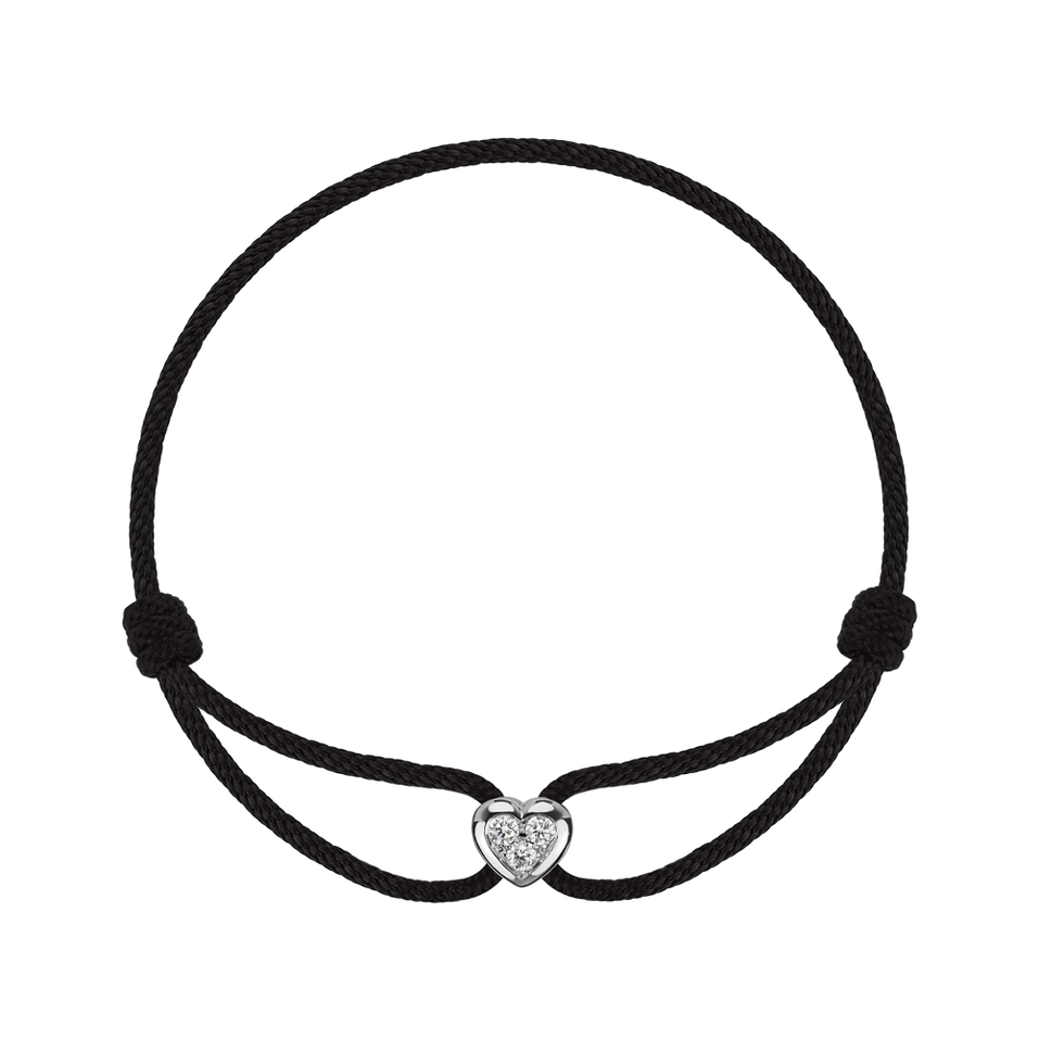 Náramek 14kt bílé zlato s diamantem Thiezile