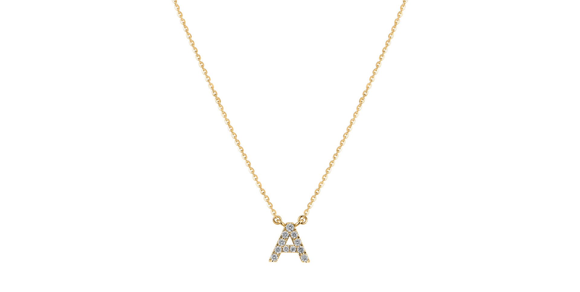Náhrdelník s diamanty Shiny Alphabet