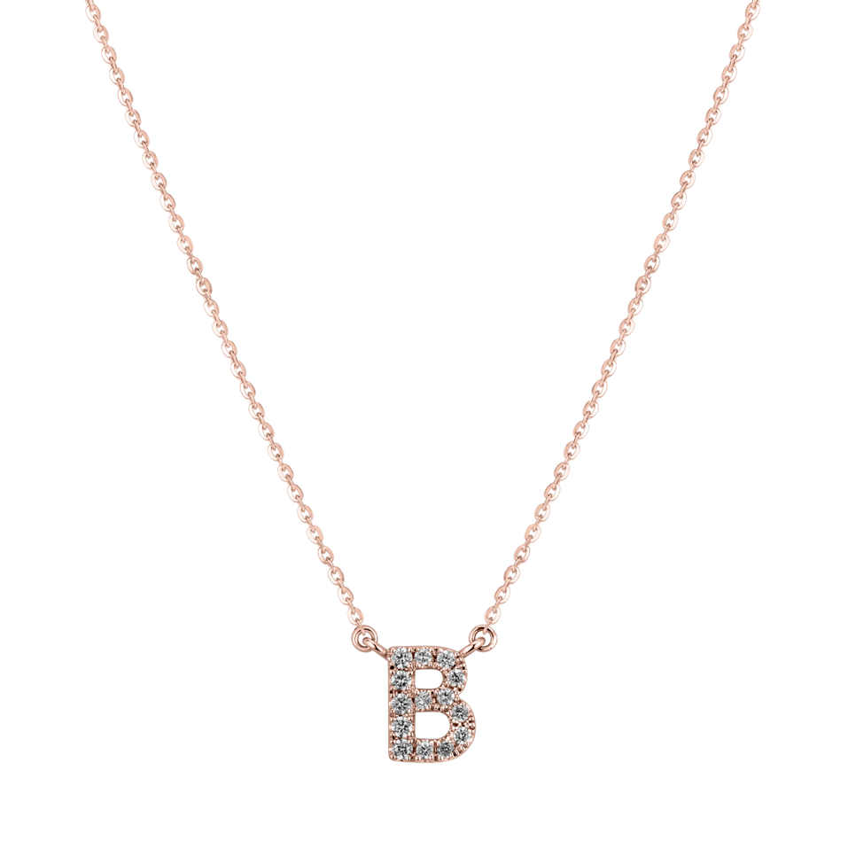 Náhrdelník s diamanty Shiny Alphabet