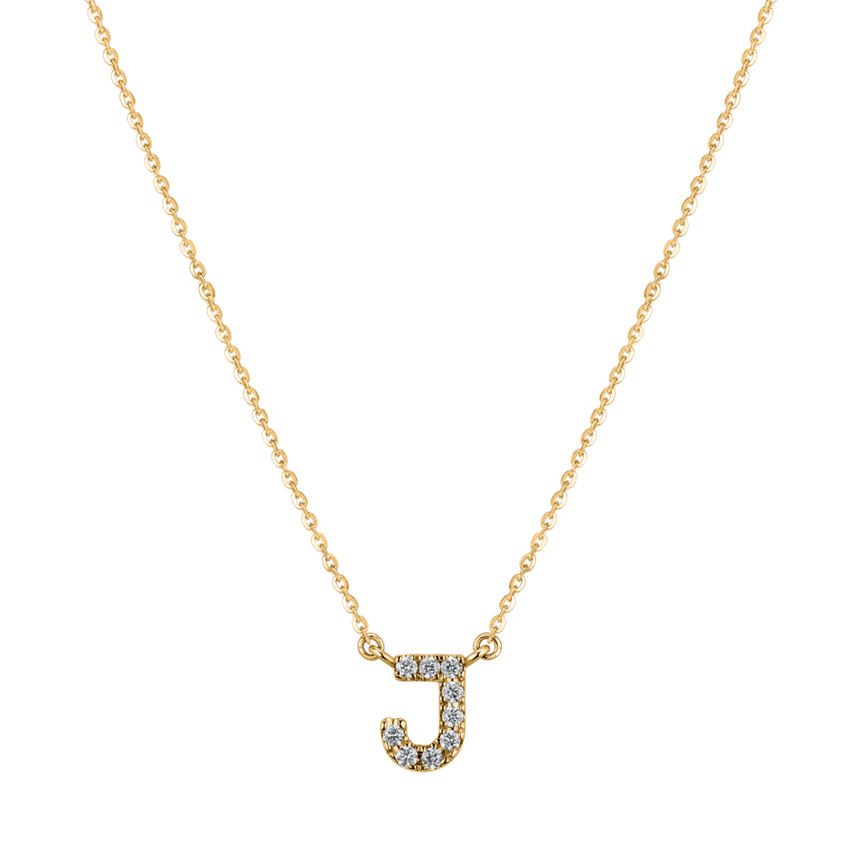 Náhrdelník s diamanty Shiny Alphabet