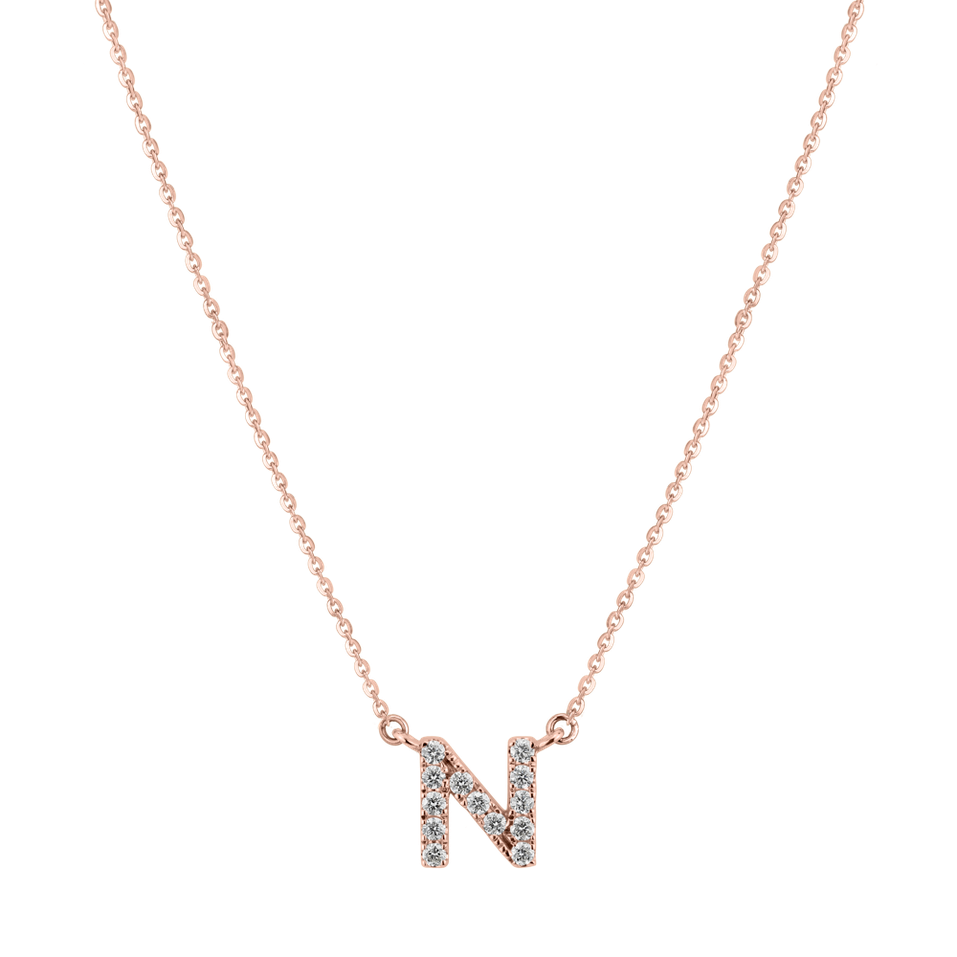 Náhrdelník s diamanty Shiny Alphabet