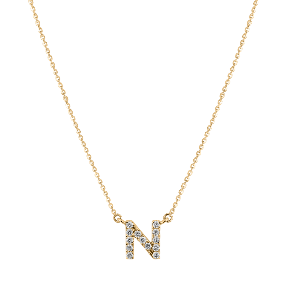 Náhrdelník s diamanty Shiny Alphabet