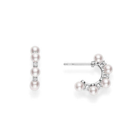 Náušnice s diamanty a perlami Diamond Bubble