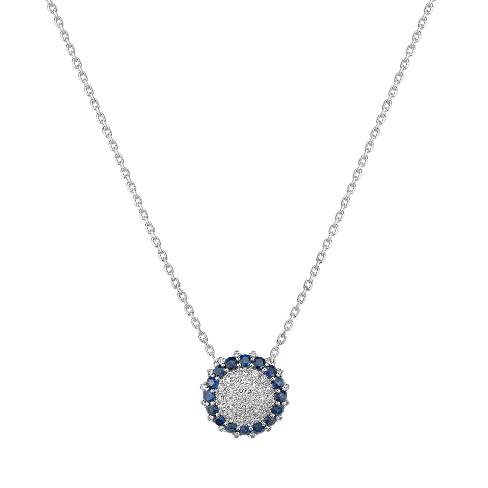 Náhrdelník s diamanty a safíry Eclipse