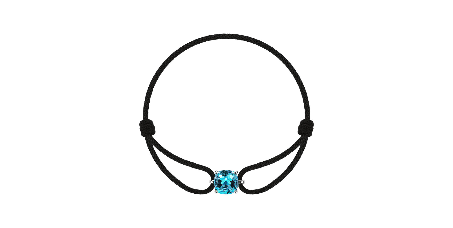 Náramek se šnůrkou a topazem swiss Faith