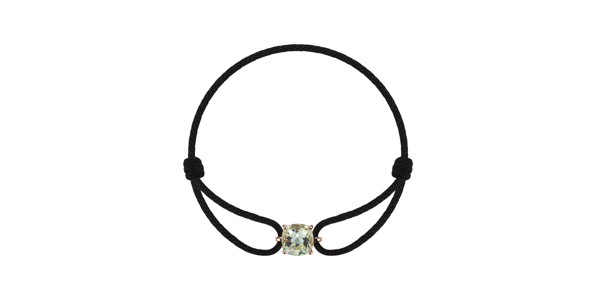 Náramek se šnůrkou a ametystem Faith