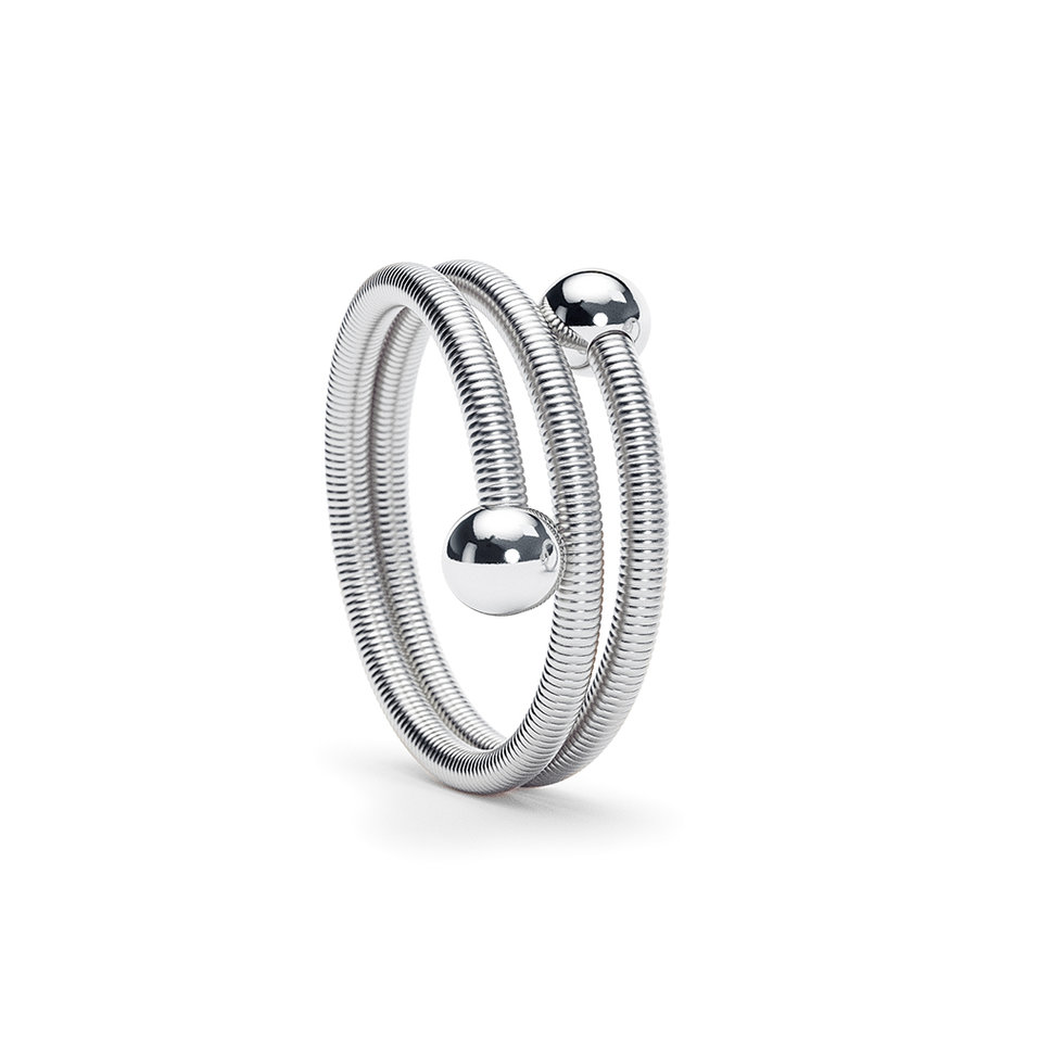 Prsten platina Colette C Embrace Ring 2 Windings