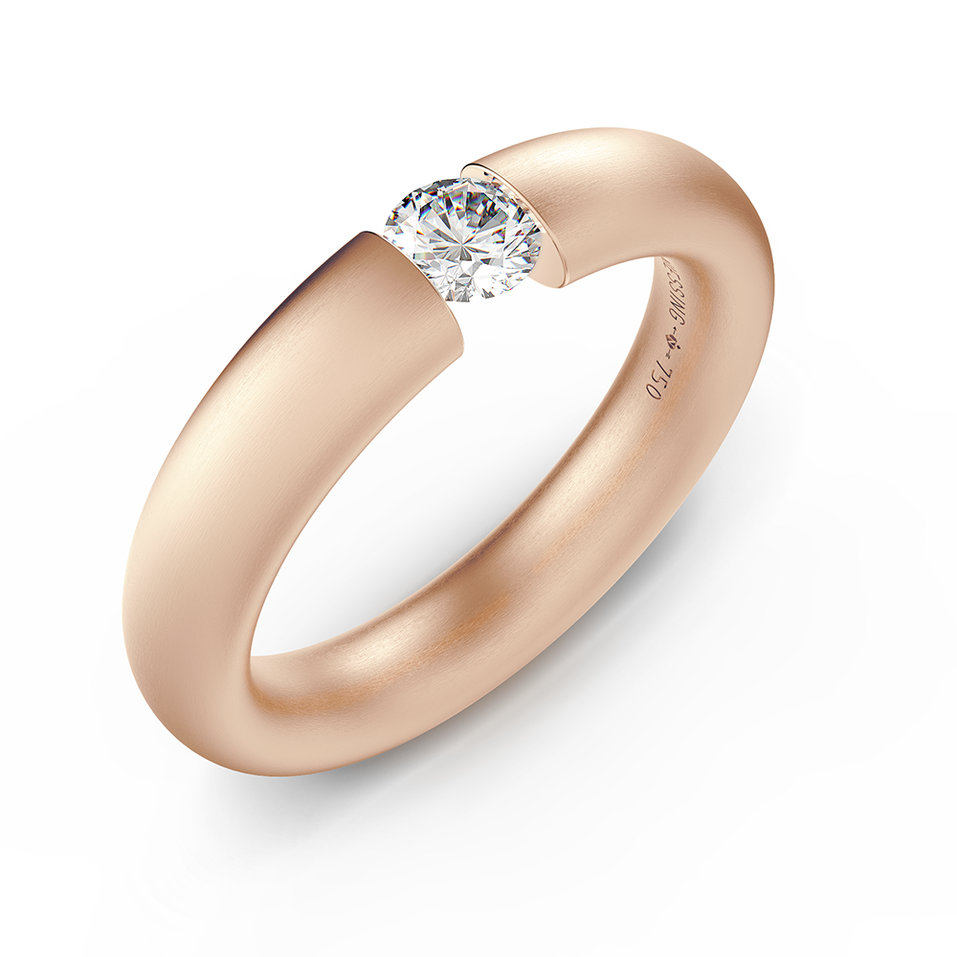 Prsten s diamantem Spannring Oval