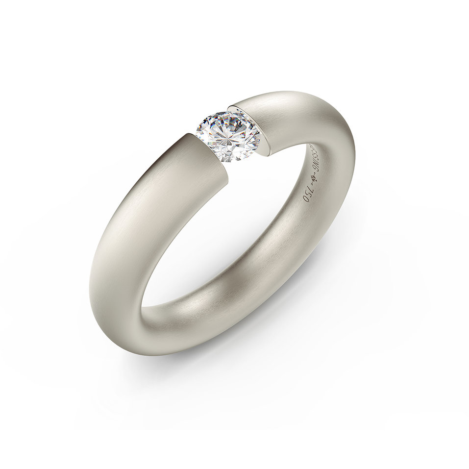 Prsten s diamantem Spannring Oval
