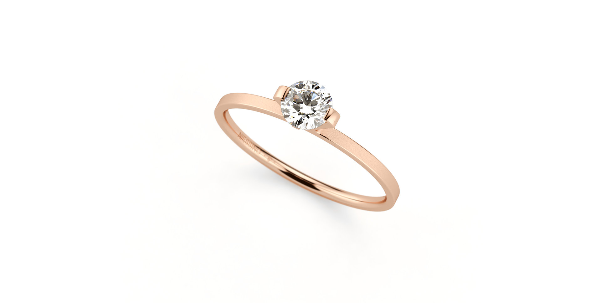 Prsten s diamantem Princess