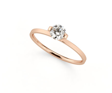 Prsten s diamantem Princess
