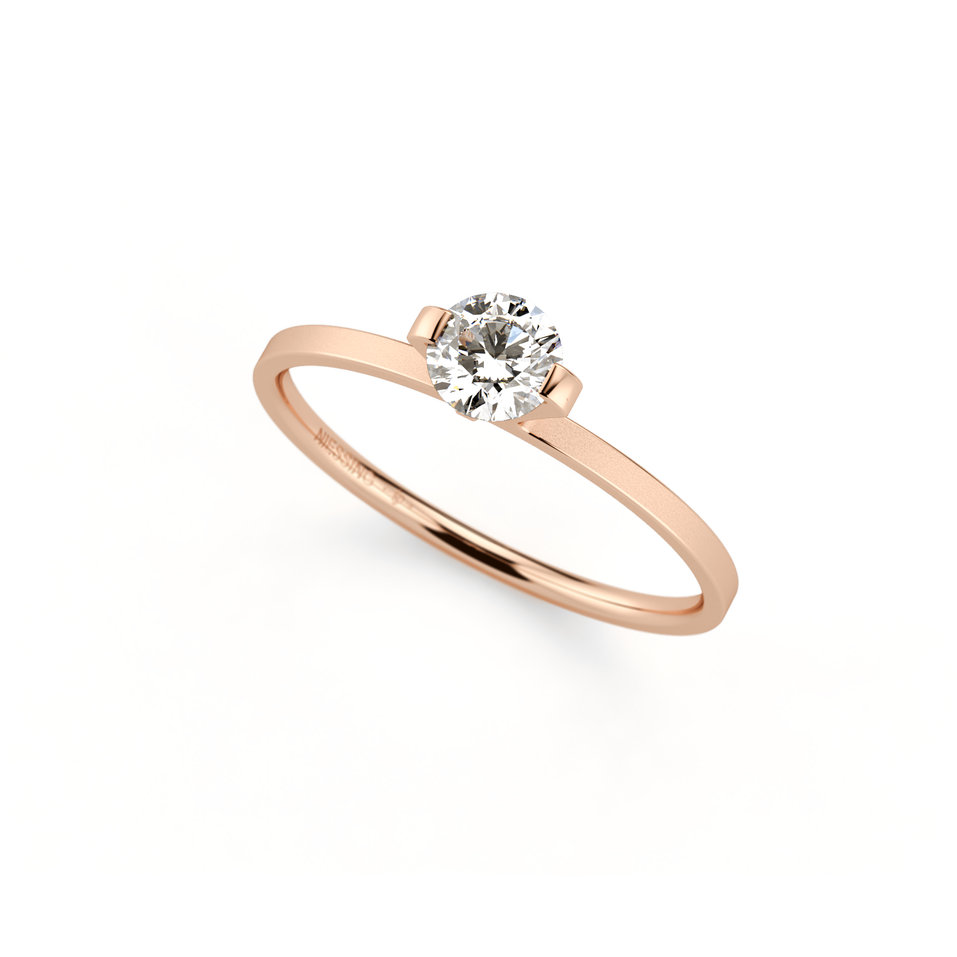Prsten s diamantem Princess