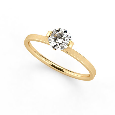 Prsten s diamantem Princess