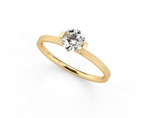 Prsten s diamantem Princess