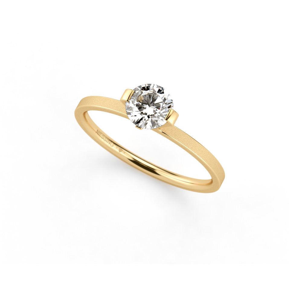 Prsten s diamantem Princess