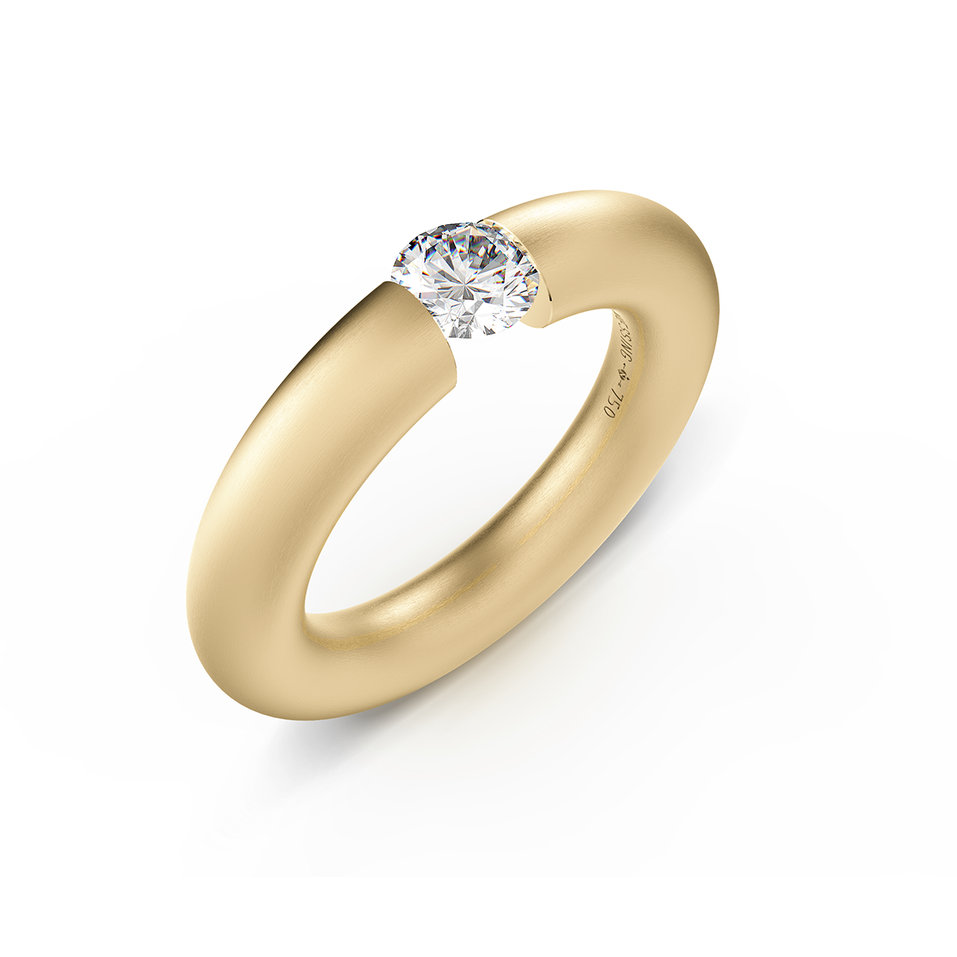 Prsten s diamantem Spannring Round