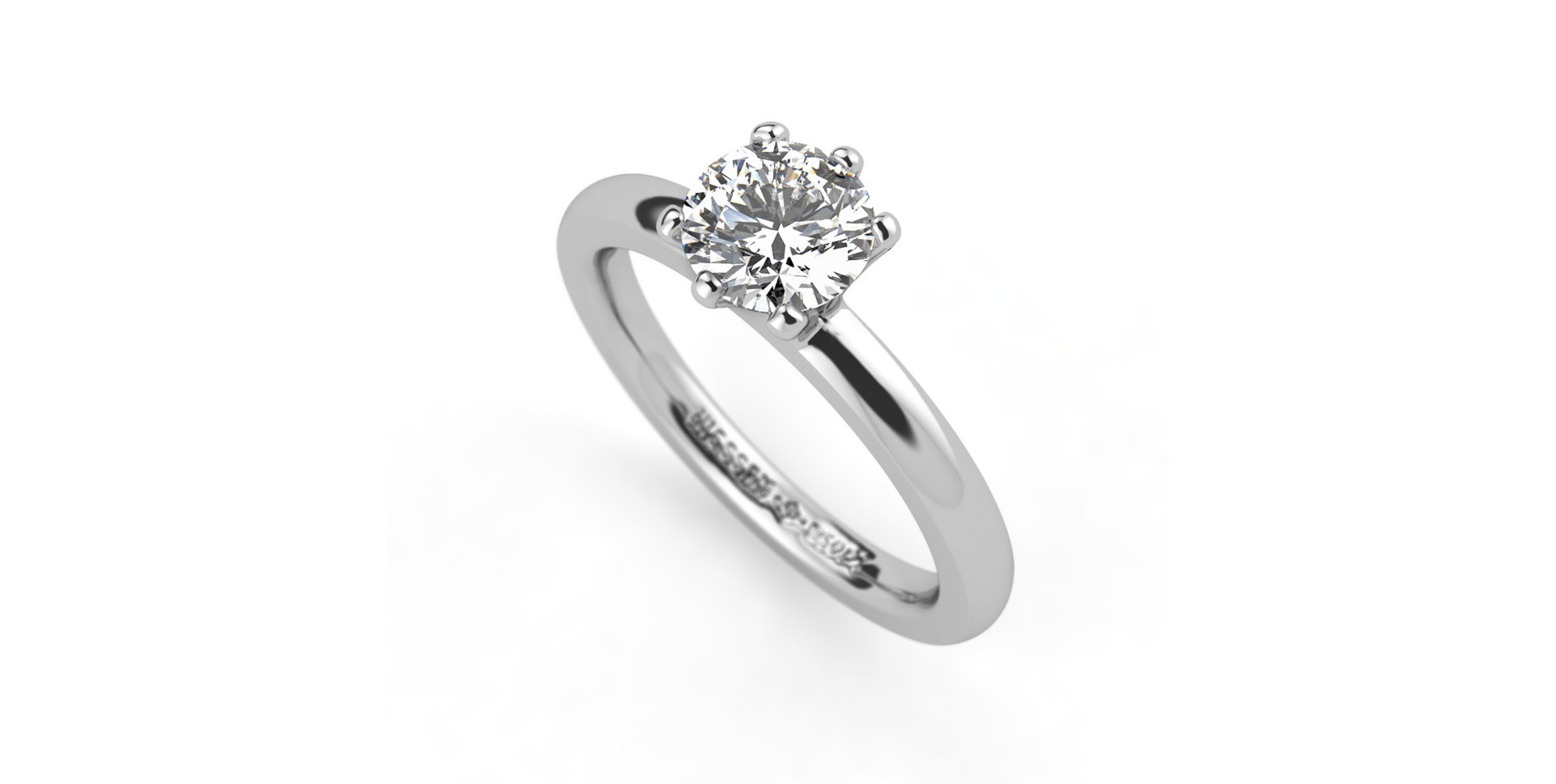Prsten platina s diamantem Amatis 6 Prongs