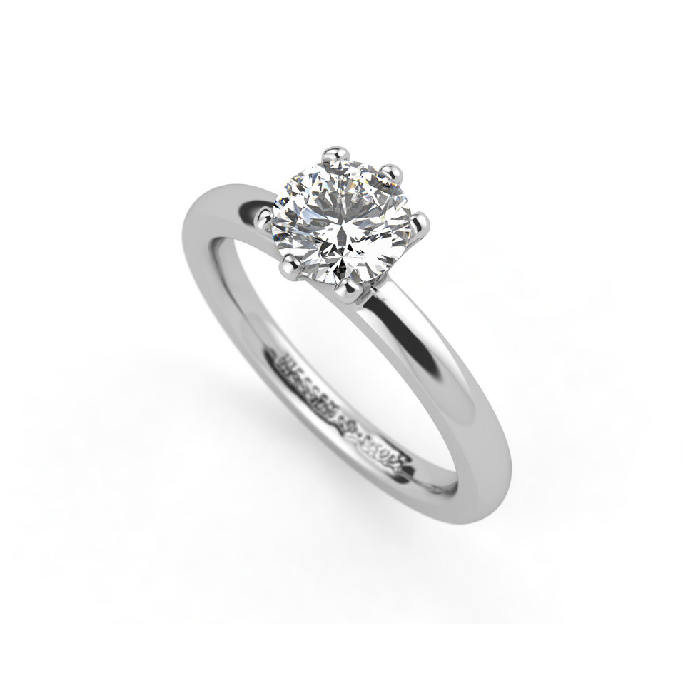 Prsten platina s diamantem Amatis 6 Prongs