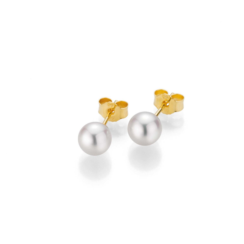 Náušnice s mořskou bílou perlou Akoya 6,5-7 mm Urban