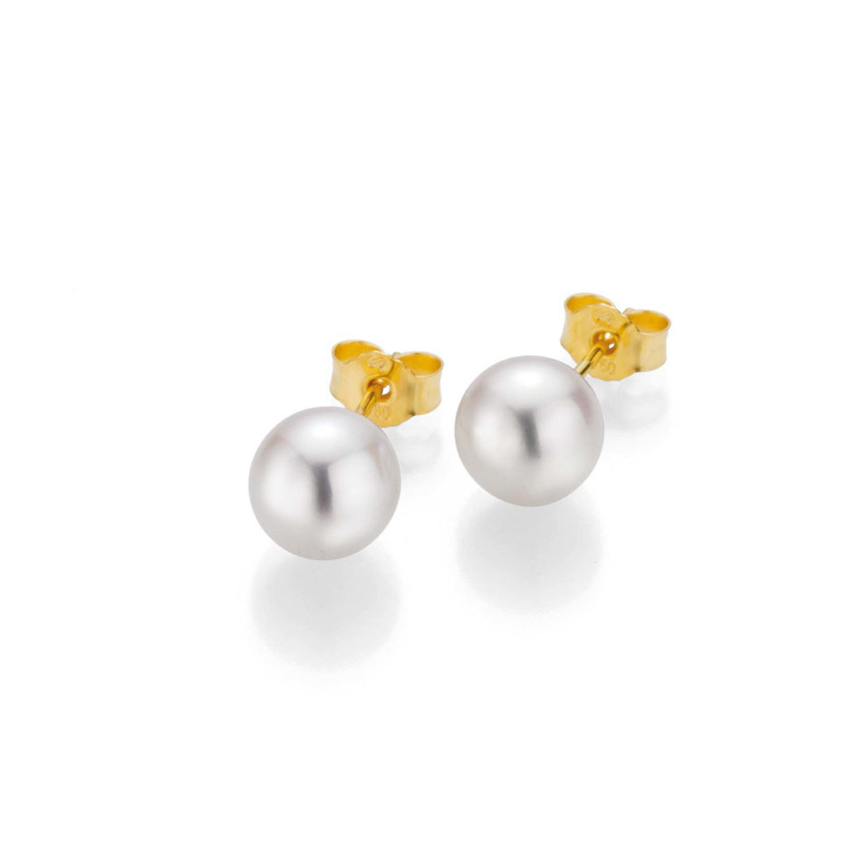 Náušnice mořskou bílou perlou Akoya 8-8,5 mm Urban